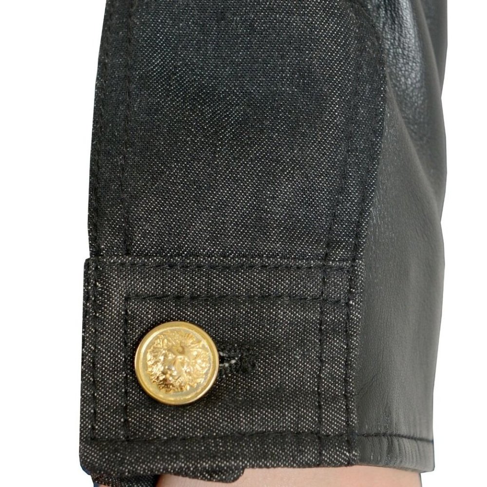 Versace Versus Men's Leather Zip Up Jacket - Picture 6 of 7